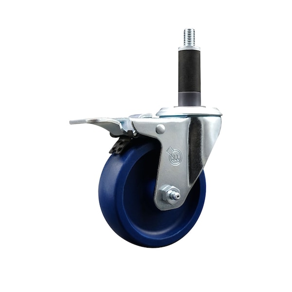 Service Caster 4'' SS Solid Poly Swivel 1'' Expanding Stem Caster Total Lock Brake SCC-SSEXTTL20S414-SPUS-1 - main